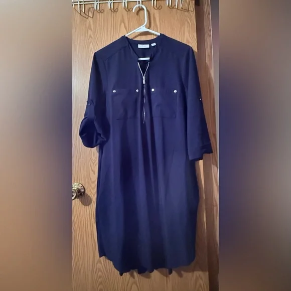 New York & Company Blue Shirtdress - Picture 3 of 8